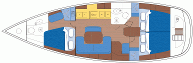 Beneteau 393 Yacht Layout