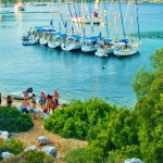 John Green's beach party in Port Leone, Kalamos Island, South Ionian