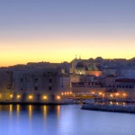 Dubrovnik Old Harbour at dusk