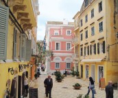 Colourful buildings in Corfu Town
