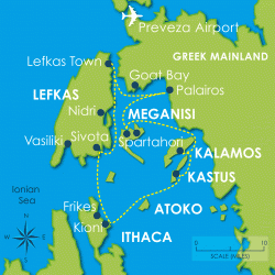 One Week Lefkas South Map