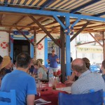 Briefing in the taverna in the Sporades