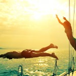 Jumping off the yacht in Turkey 2016