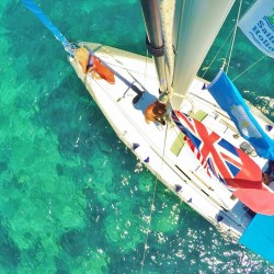 Beneteau 323 from above