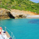 Anchored in a bay in the Sporades Islands