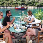 Eating in Steni Vala, Sporades