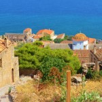 The view from the top of town in Monemvasia