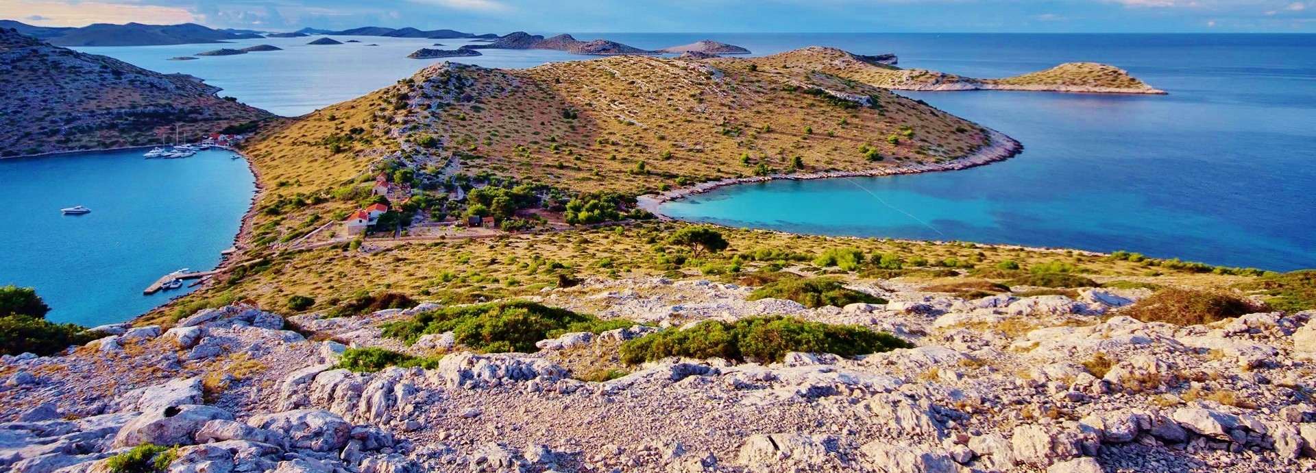 View of the Kornati Islands from the top of the hill
