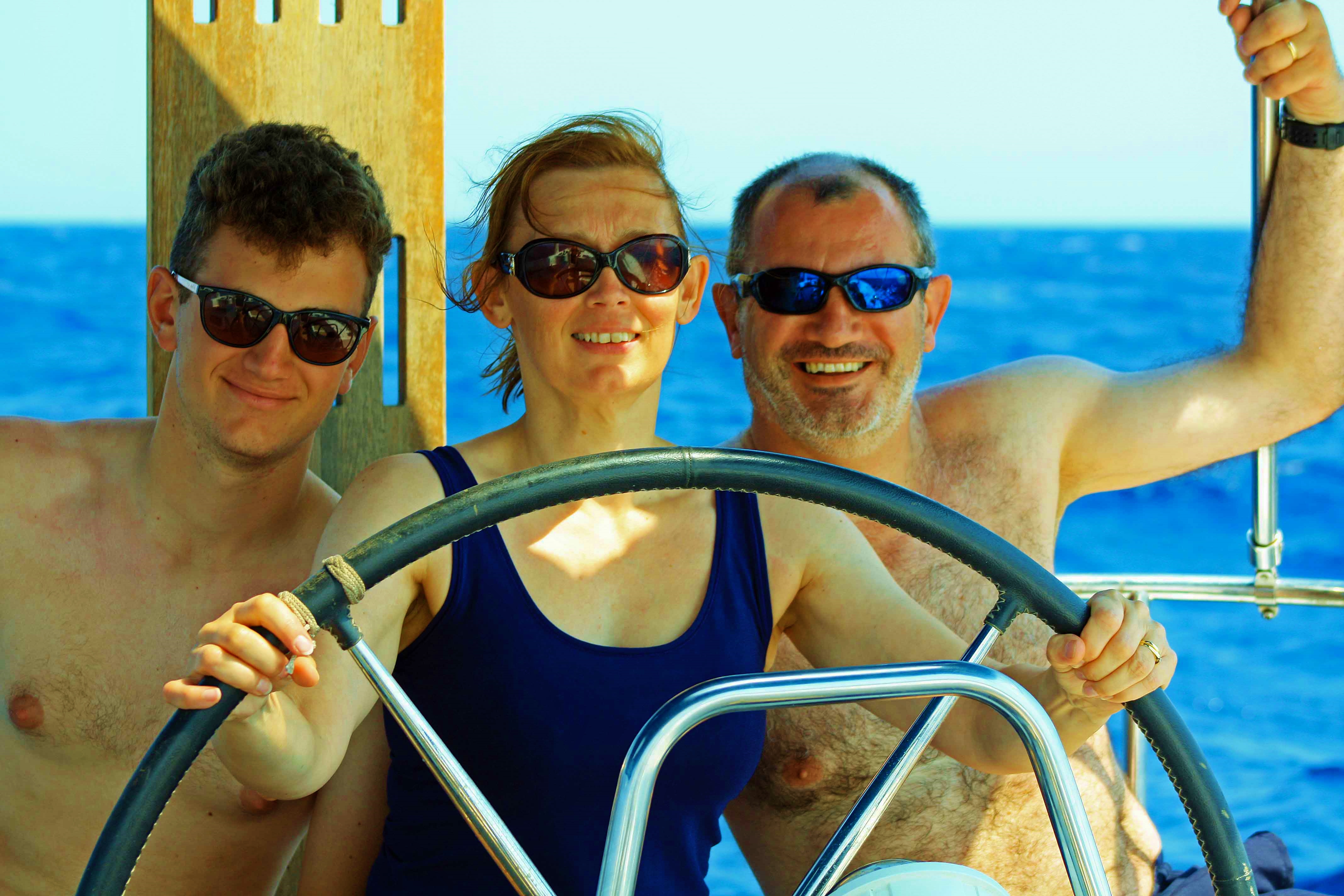 BenChrisMike sailing as a Family