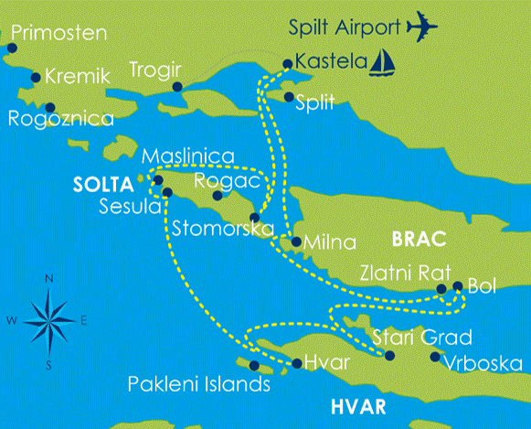 Croatia Route Map 2016