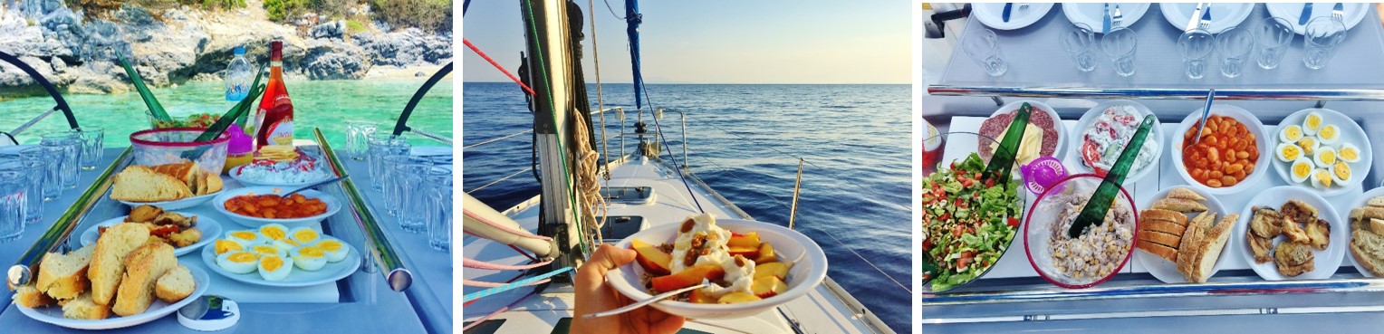 Saronic Eating on board Triple Picture