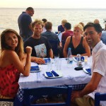 Beach-side dining in Tiros