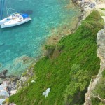 Anchored below the Mamma Mia church