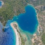 Boats anchored in Oludeniz Lagoon