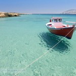 Finikas, lone boat, Cyclades