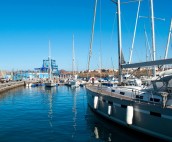 Yacht moored in Marina Del Sur Las Galletas Tenerife