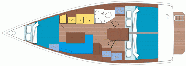 Beneteau 35 Deck Plan