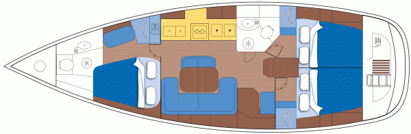 Beneteau 393 Yacht Layout