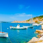 Traditional fishing boats in Poros