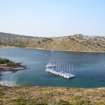 Flotilla rafted at Panagia, Sporades