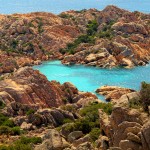 Tahiti Beach, Caprera from above, Sardinia