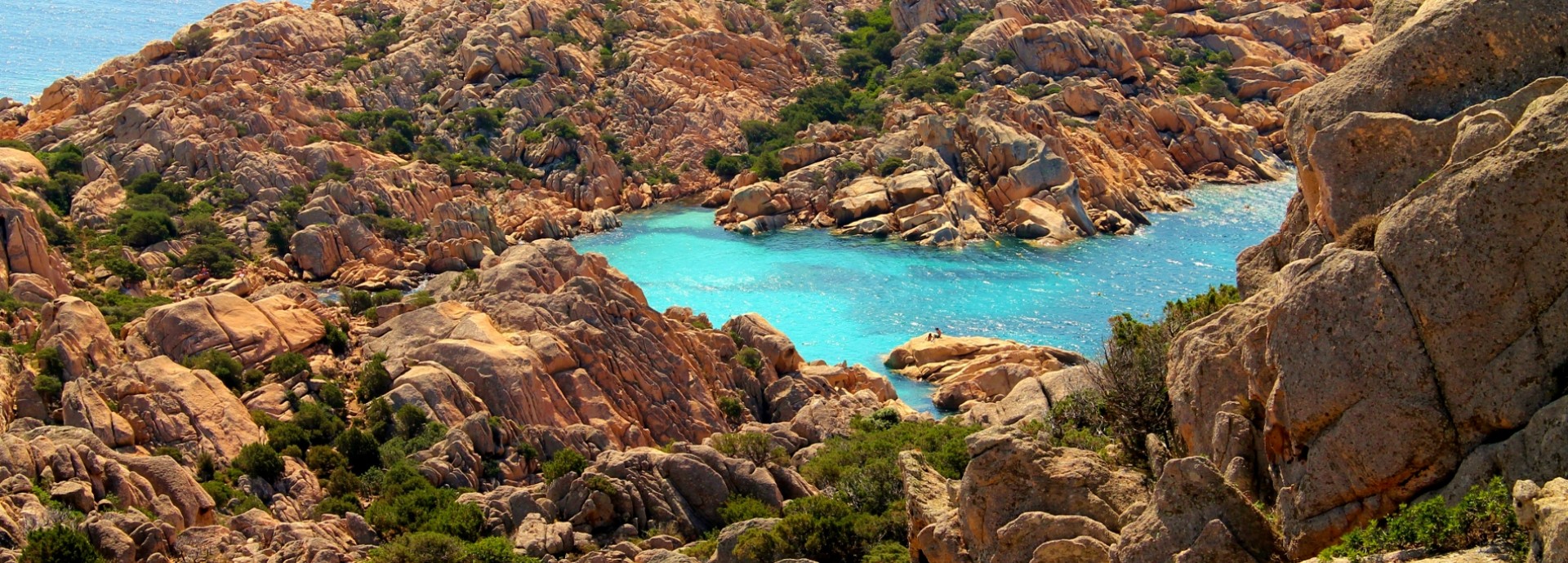 Tahiti Beach, Caprera from above, Sardinia