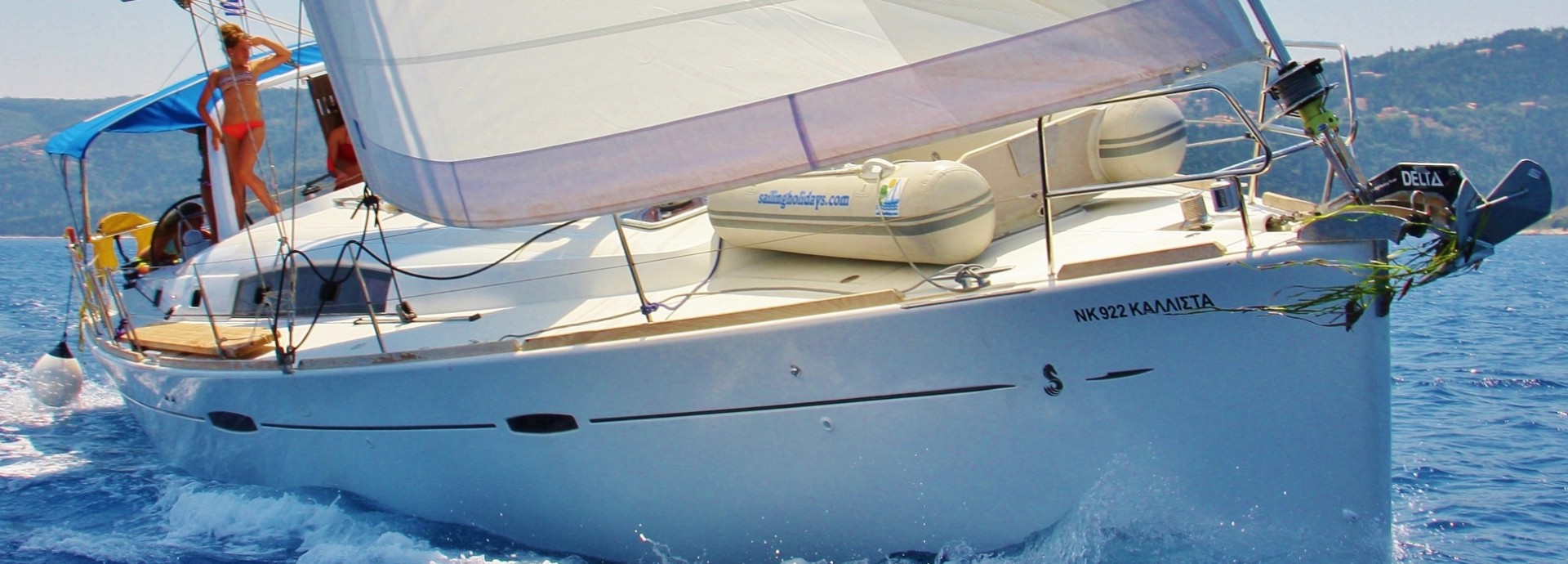 Beneteau 50 sailing along 