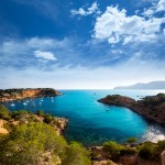 Ibiza Es Porroig also Port Roig view at Balearic Islands of Spain