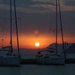 Two Boats and Sunset at Sayaidha