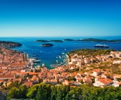 Hvar Island view of Pakleni Islands