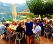 Waterside dinner in Kyparissi in the Saronic Islands