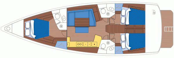 Beneteau 45 yacht layout 2015