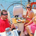 Lunch on board Bavaria 39