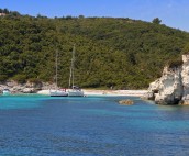 Voutoumi bay AntiPaxos two yachts