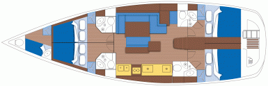 Beneteau 50 Yacht Layout