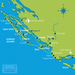 Two Week Kornati Islands Route Map