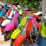 Vespas for hire in Porto Cervo Sardinia