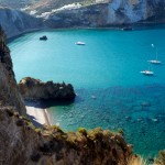 Ponza island bay with yachts