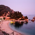 Parga beach in the evening