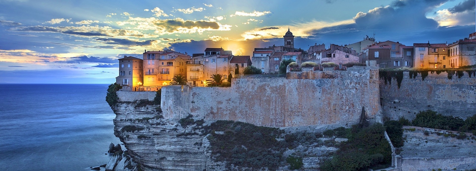 Sunset in Bonfacio on Corsica