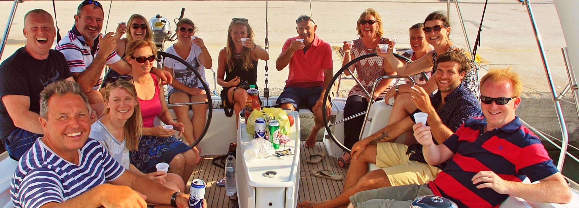 Drinks on board the Beneteau 50 in Navplion