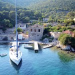 Moored up at Port Leone