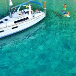 Beneteau 35 anchored on Atoko Island in the Ionian