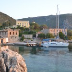 Moored up at Port Leone, Kalamos