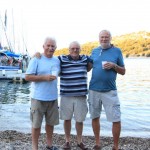 Drinks on the beach at Georges Little Vathi