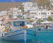 Milos Port Fishing Boat Picturesque