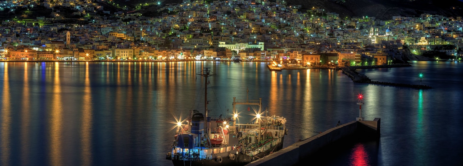 Syros at night