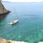 Beneteau 361 White circular Cliffs Meganisi