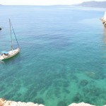 Beneteau 361 White circular Cliffs Meganisi