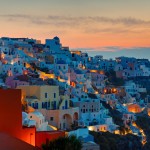 Sunrise over Oia Santorini